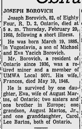 Joseph Botovich obituary